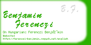 benjamin ferenczi business card